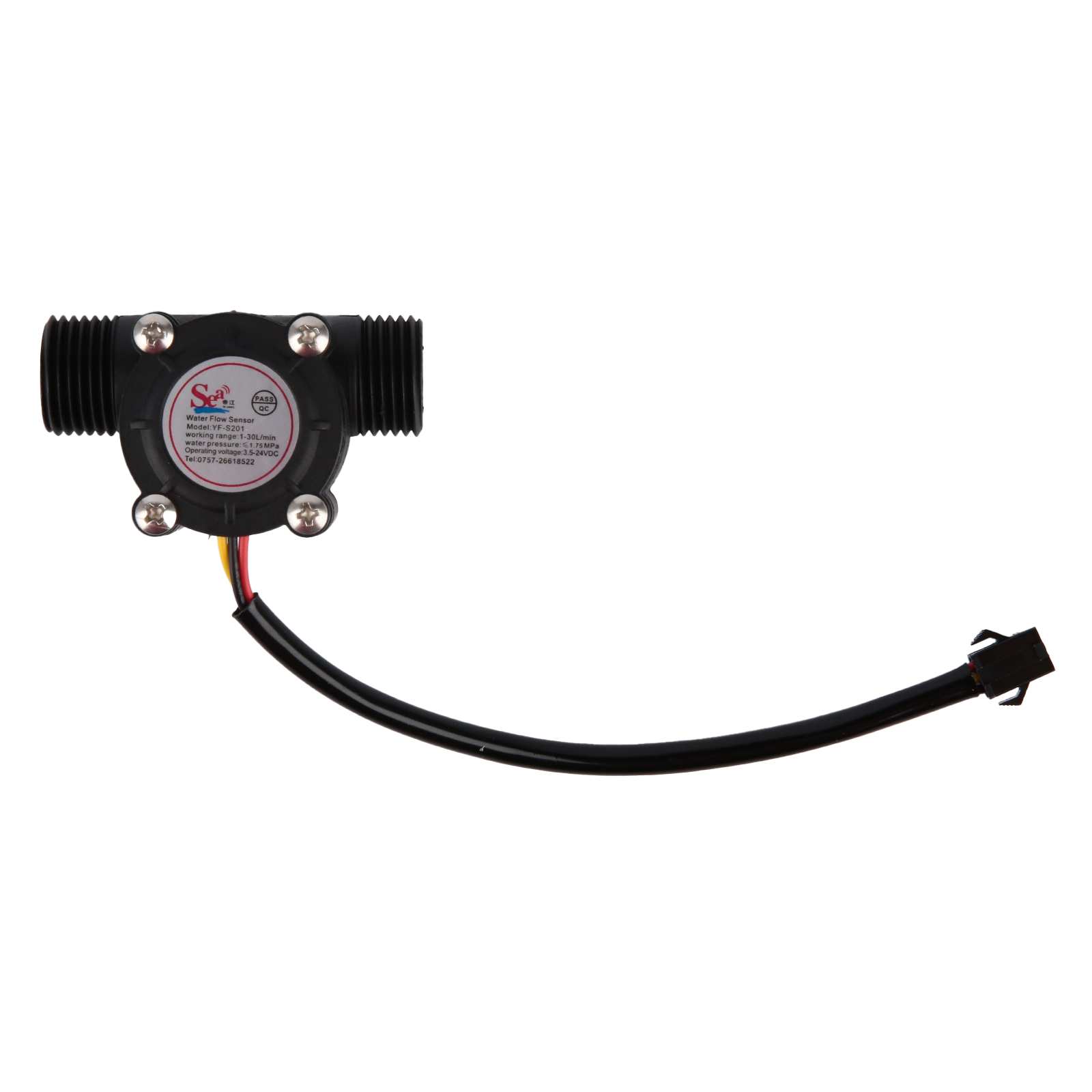 Датчик расхода воды YF-S201 черный 5-24В